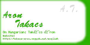 aron takacs business card